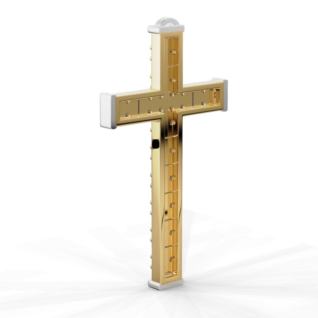 Pendant Cross Baguette  Princces 3D print model_10