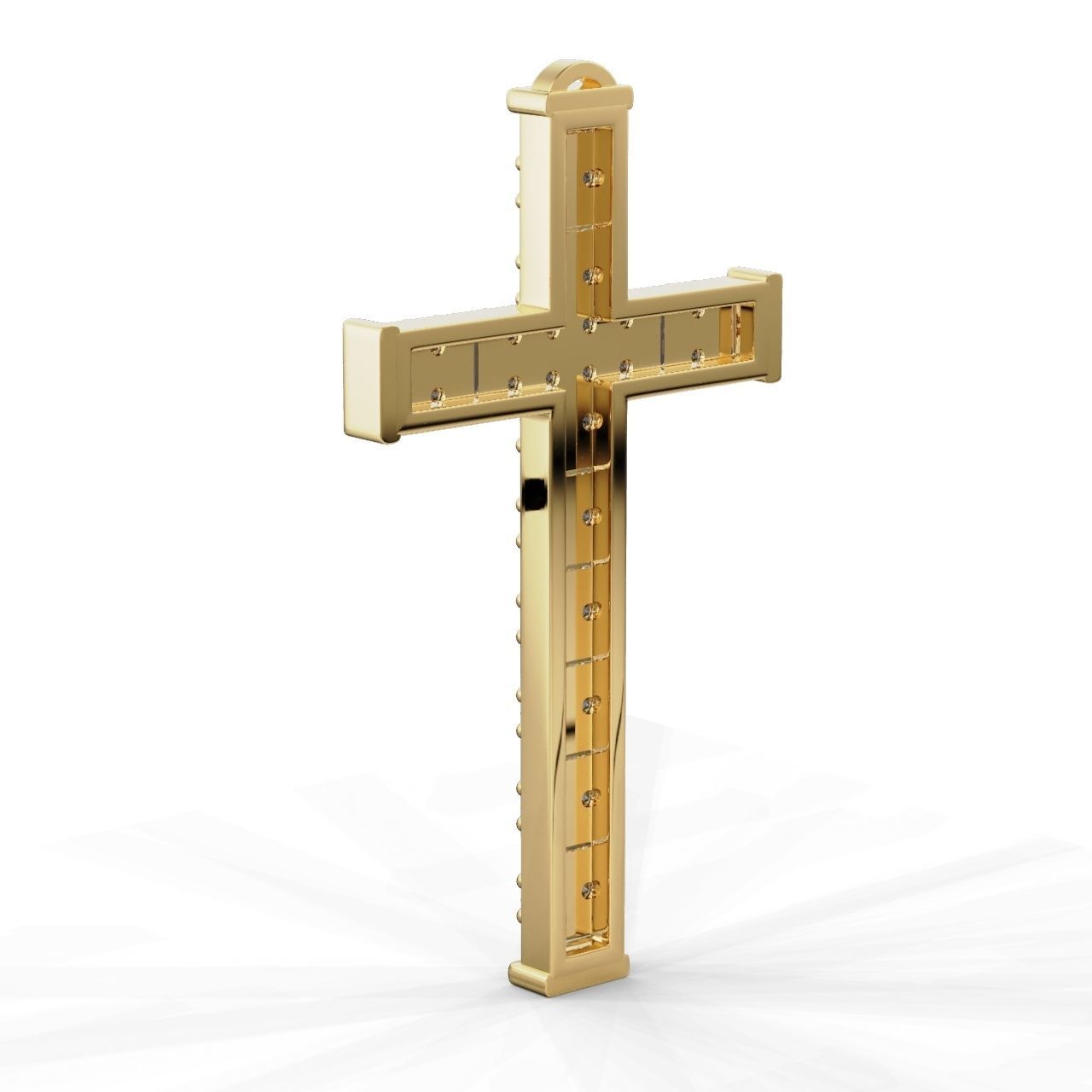 Pendant Cross Baguette  Princces 3D print model_13