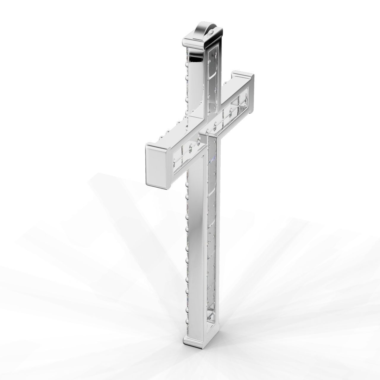 Pendant Cross Baguette  Princces 3D print model_23