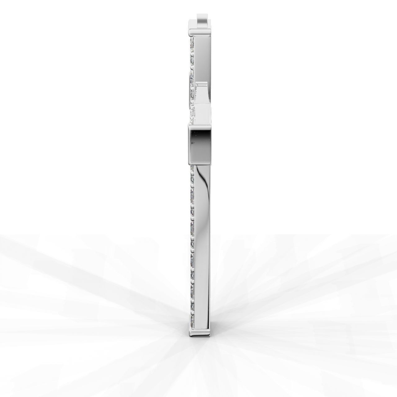 Pendant Cross Baguette  Princces 3D print model_20