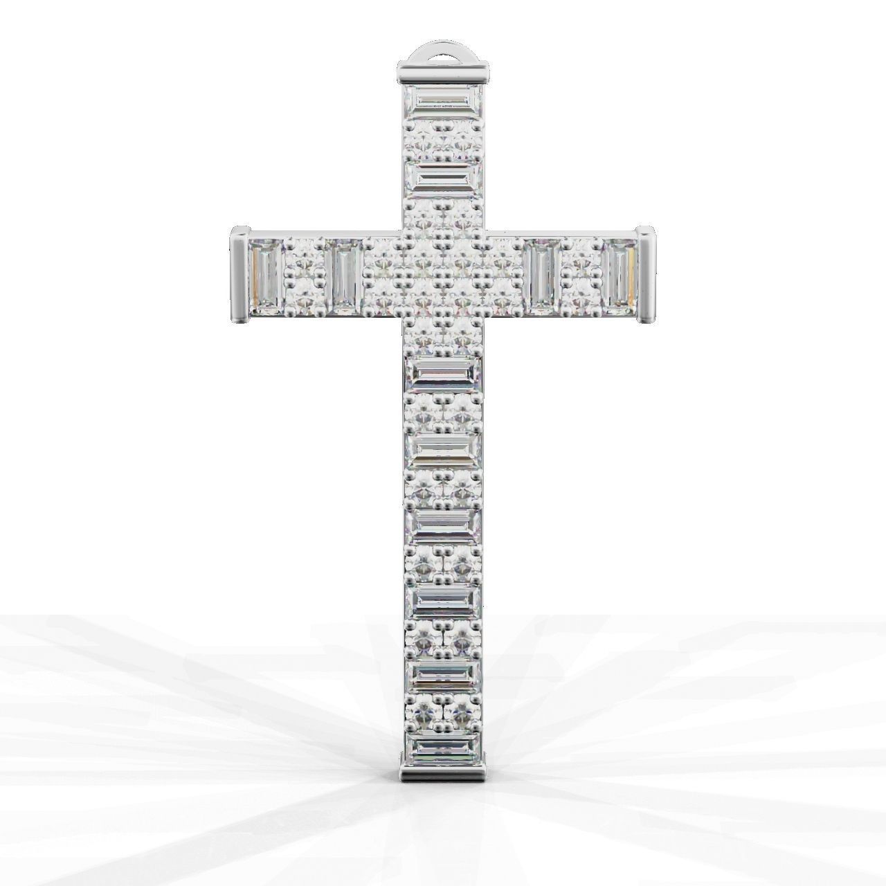 Pendant Cross Baguette  Princces 3D print model_19