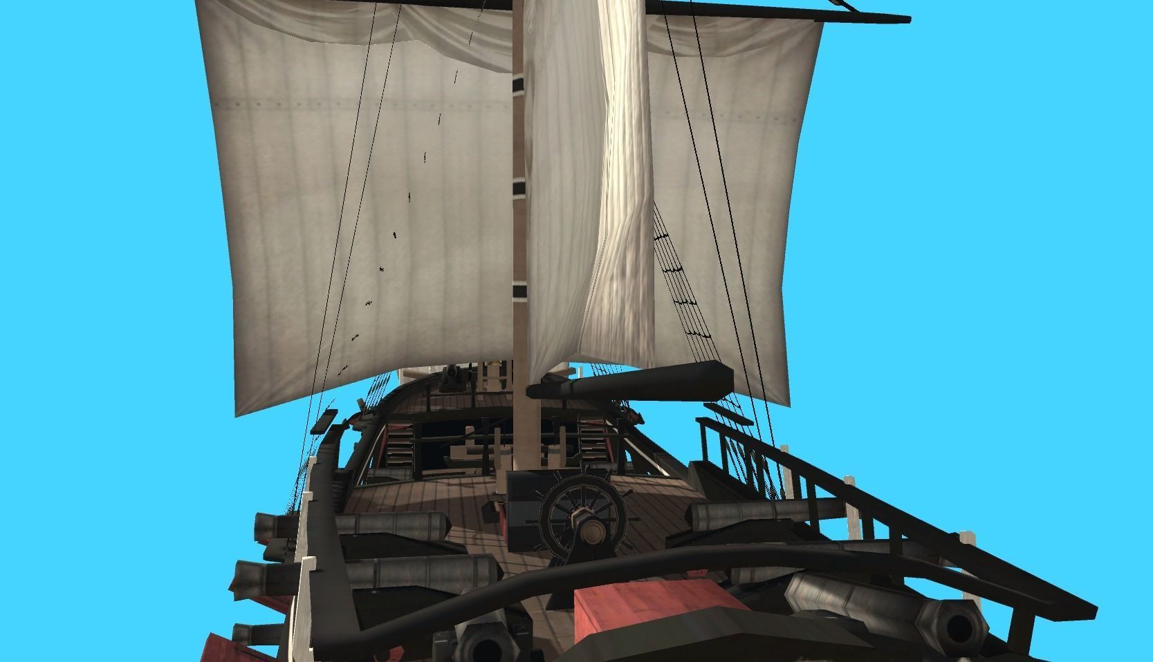 Pirate Ship Fully Loaded Low-poly 3D model_15