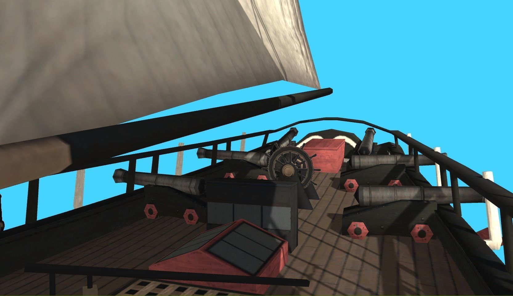 Pirate Ship Fully Loaded Low-poly 3D model_17