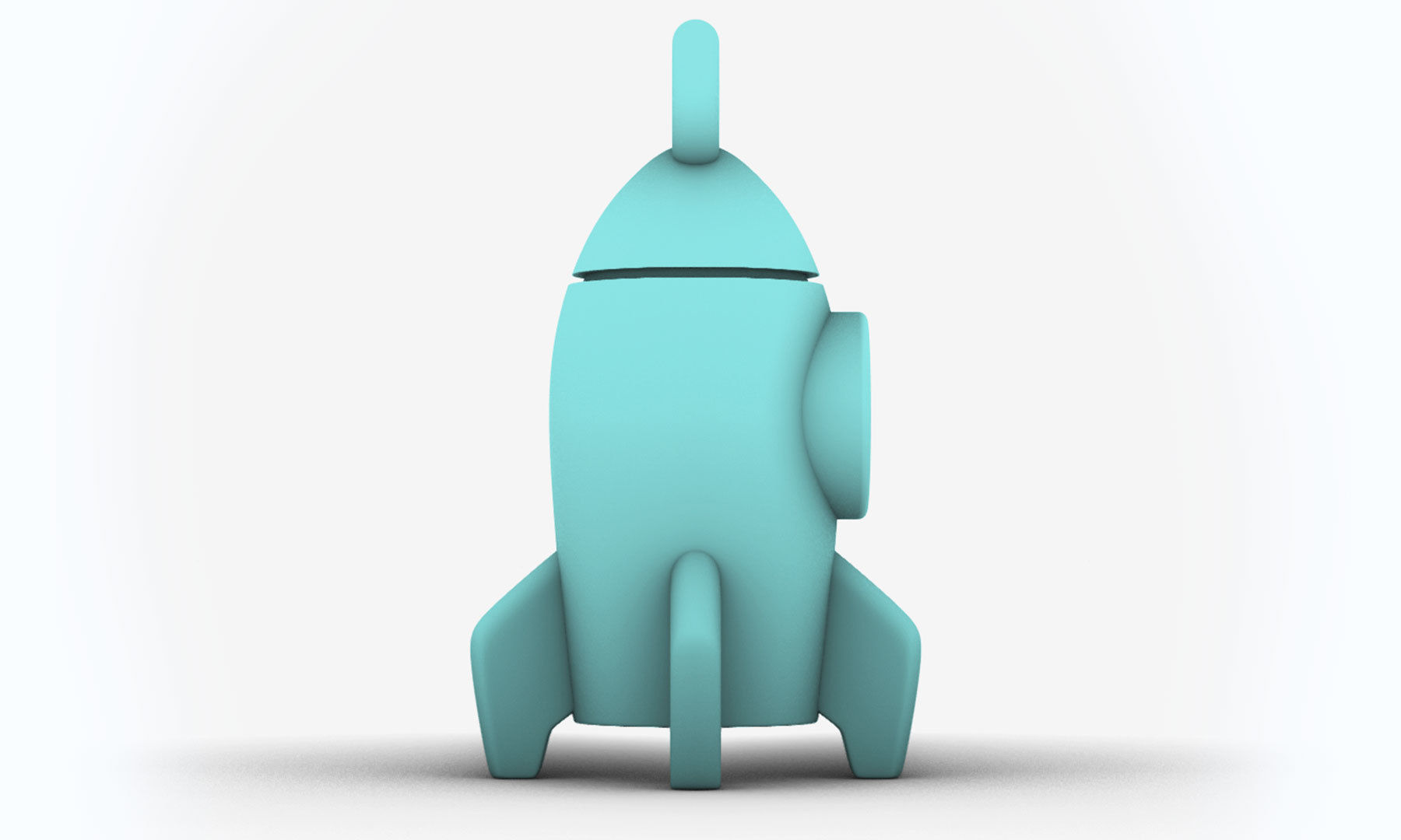 Rocket Charm With Diamond - Pendant for Bracelet 3D print model_10