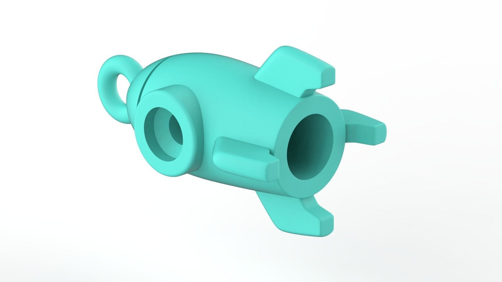 Rocket Charm With Diamond - Pendant for Bracelet 3D print model_7