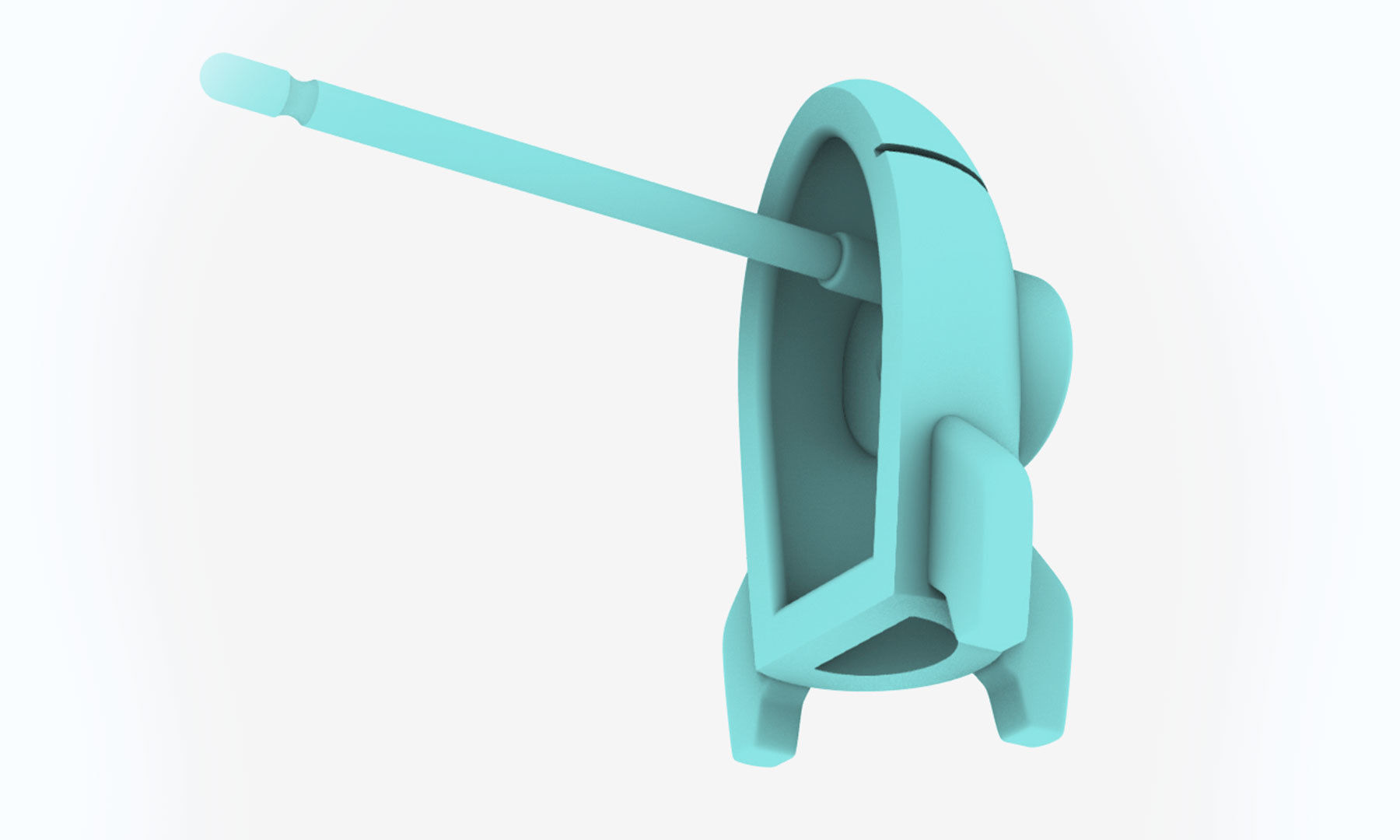 Rocket Charm With Diamond - Pendant for Bracelet 3D print model_16