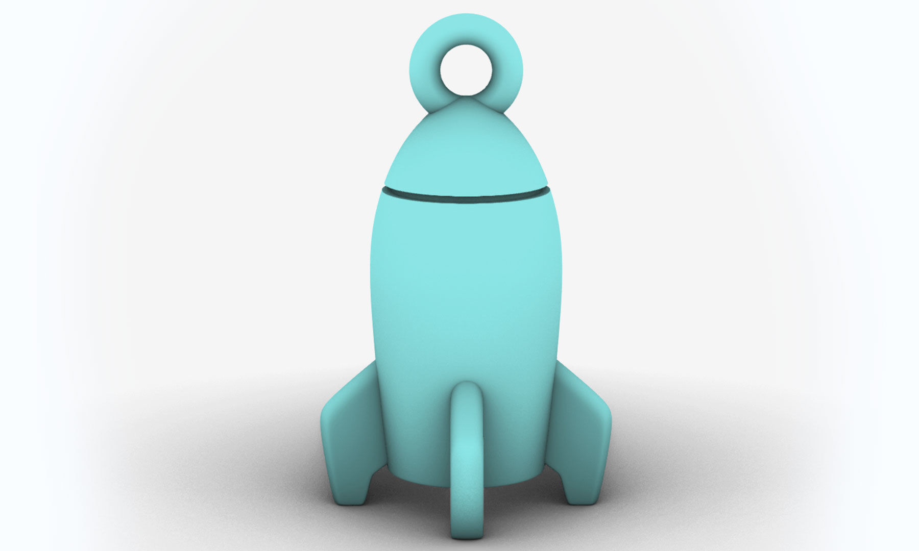 Rocket Charm With Diamond - Pendant for Bracelet 3D print model_11