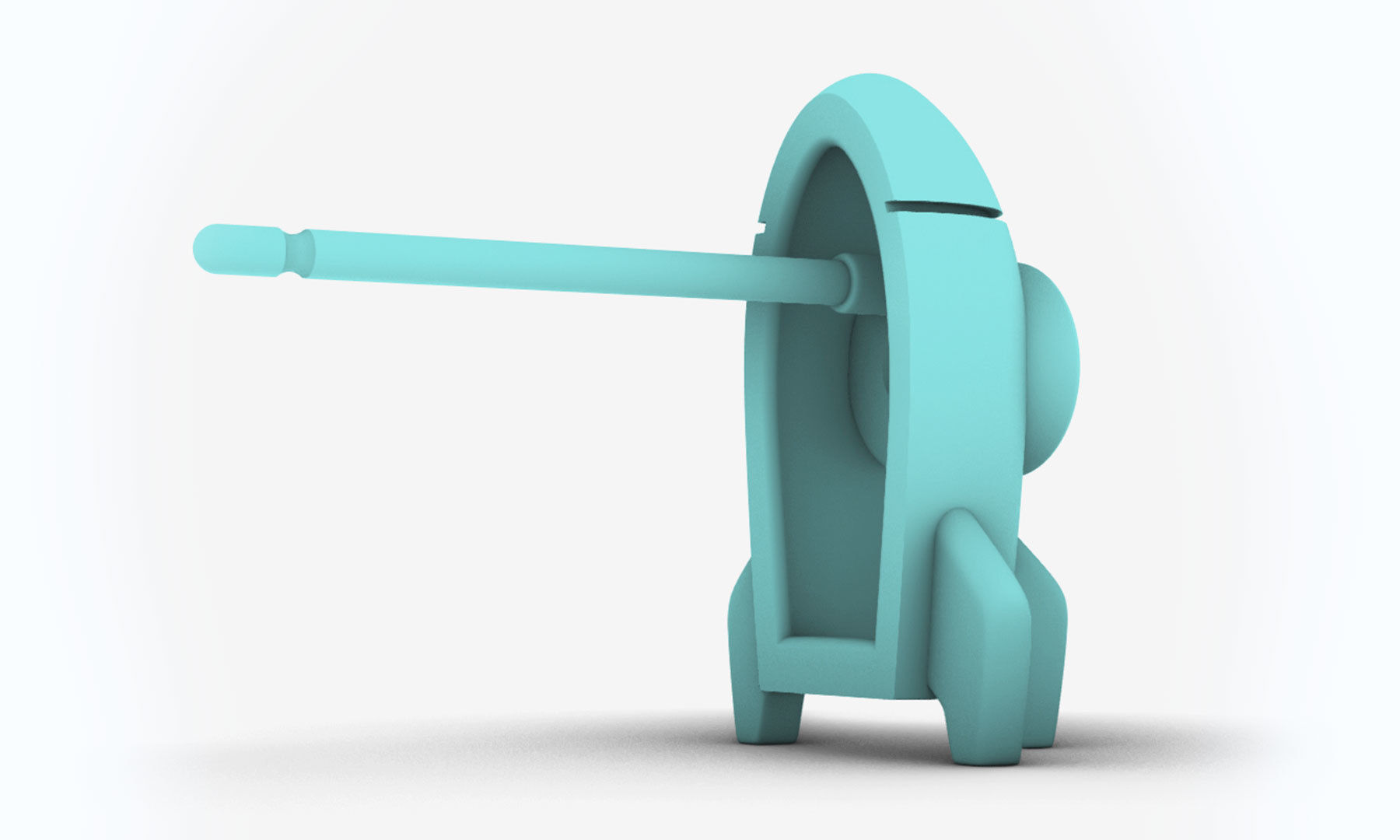 Rocket Charm With Diamond - Pendant for Bracelet 3D print model_15