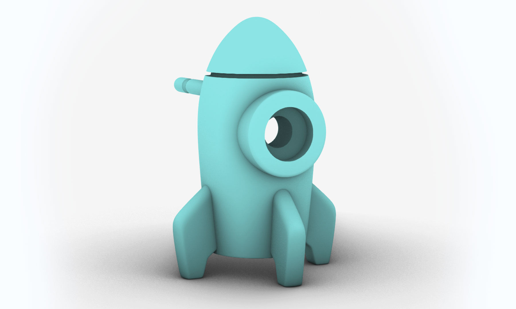 Rocket Charm With Diamond - Pendant for Bracelet 3D print model_13