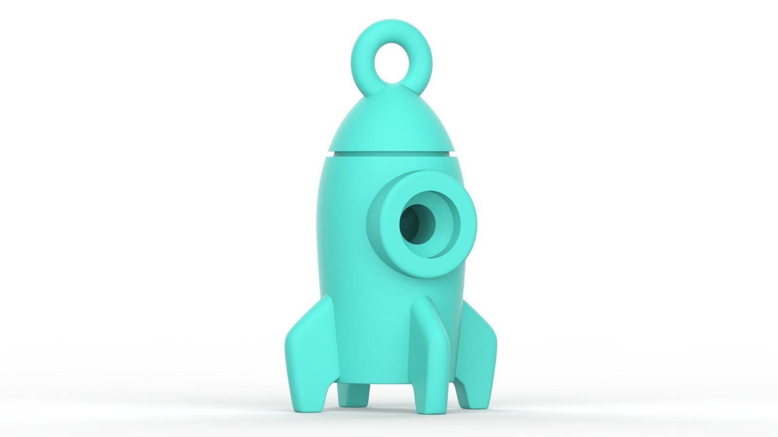 Rocket Charm With Diamond - Pendant for Bracelet 3D print model_6