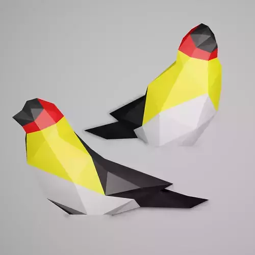 Low Poly Bird 3D model polygonal birds
