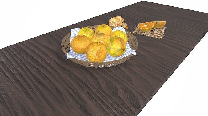 Oranges full set Low-poly 3D model 4