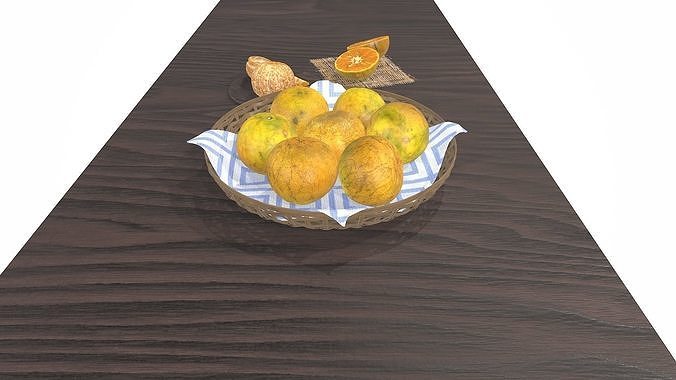 Oranges full set Low-poly 3D model 5