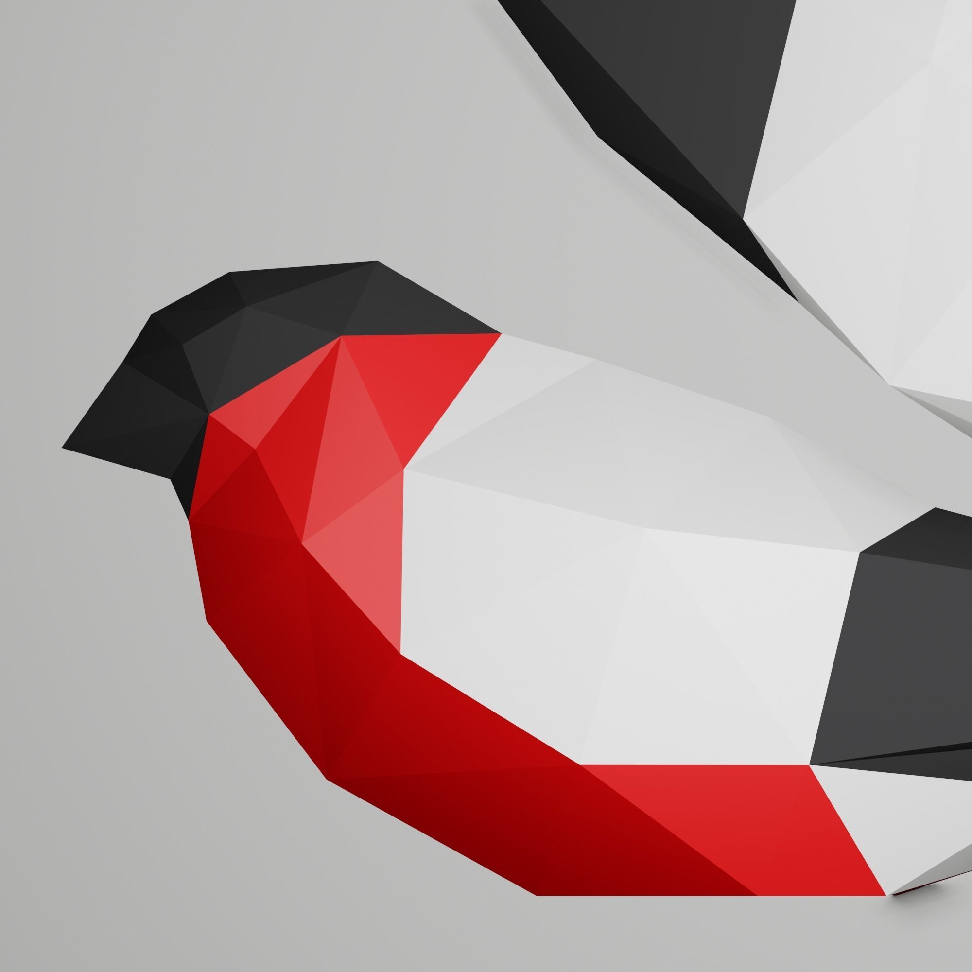 Low Poly Bird 3D model polygonal 3D model_3