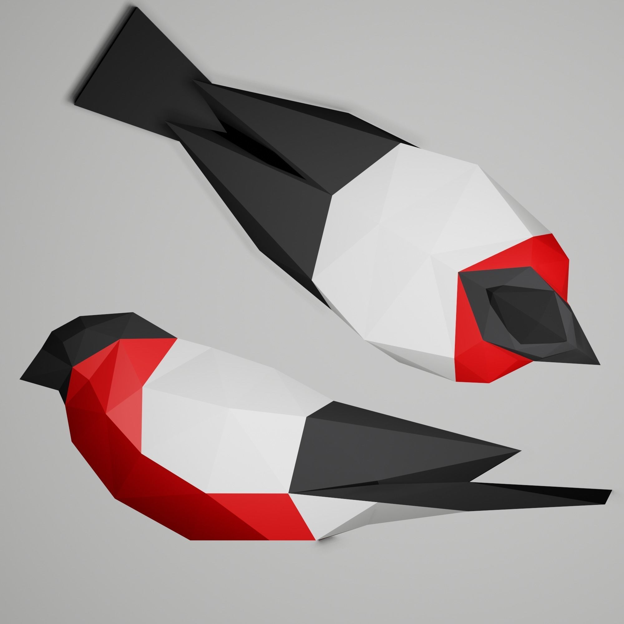 Low Poly Bird 3D model polygonal 3D model_1