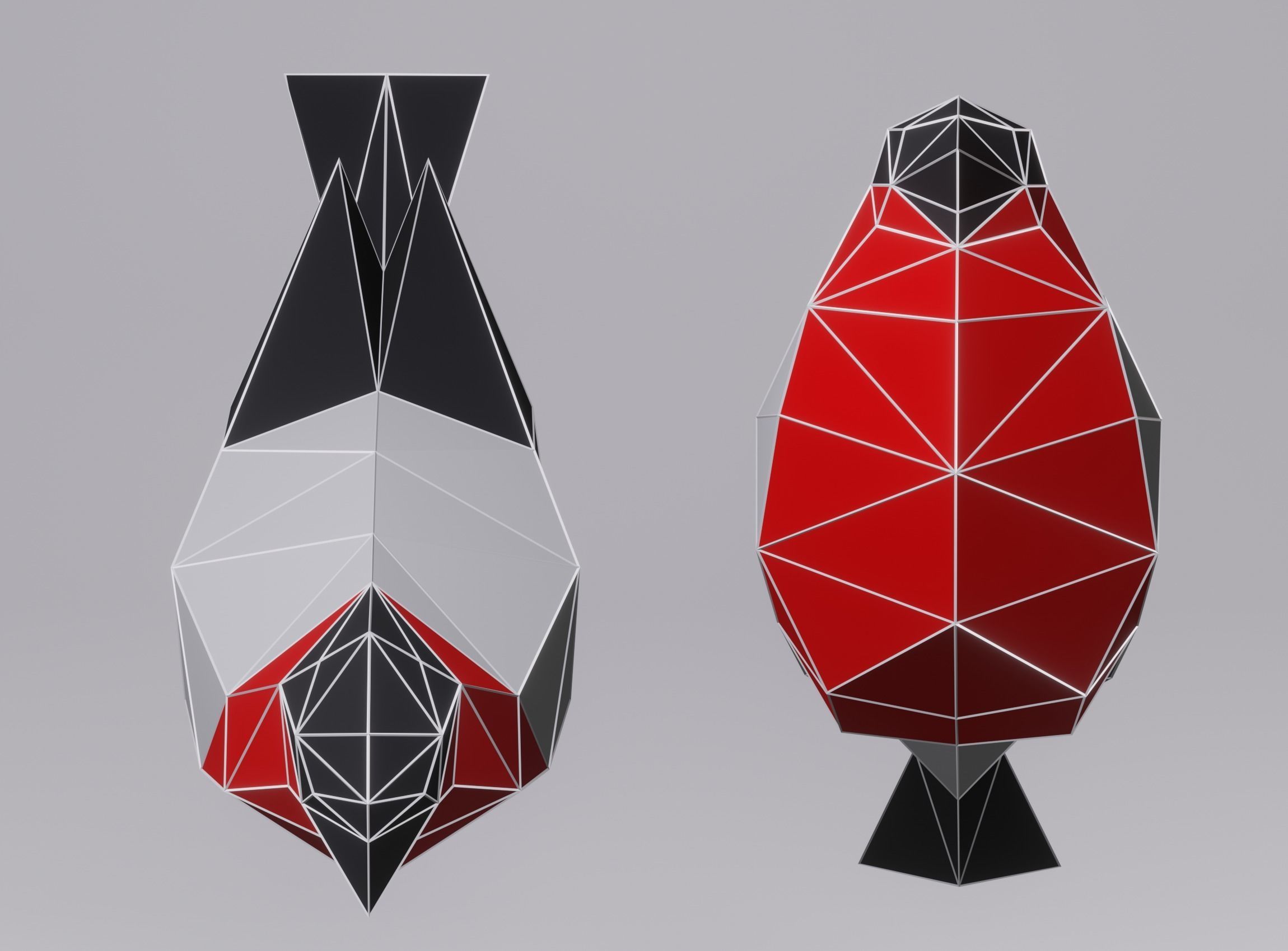 Low Poly Bird 3D model polygonal 3D model_5