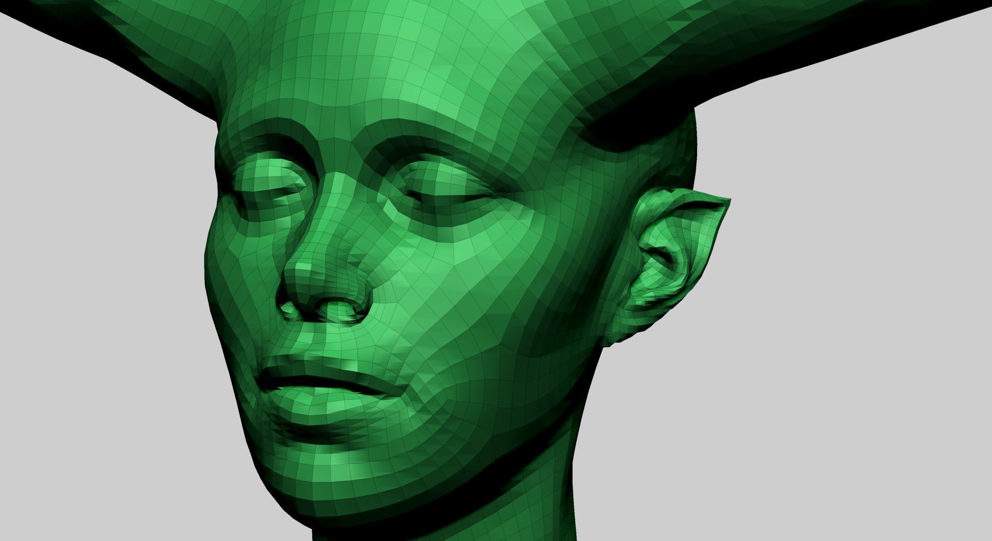 Fantasy Female Head M 3D model_11
