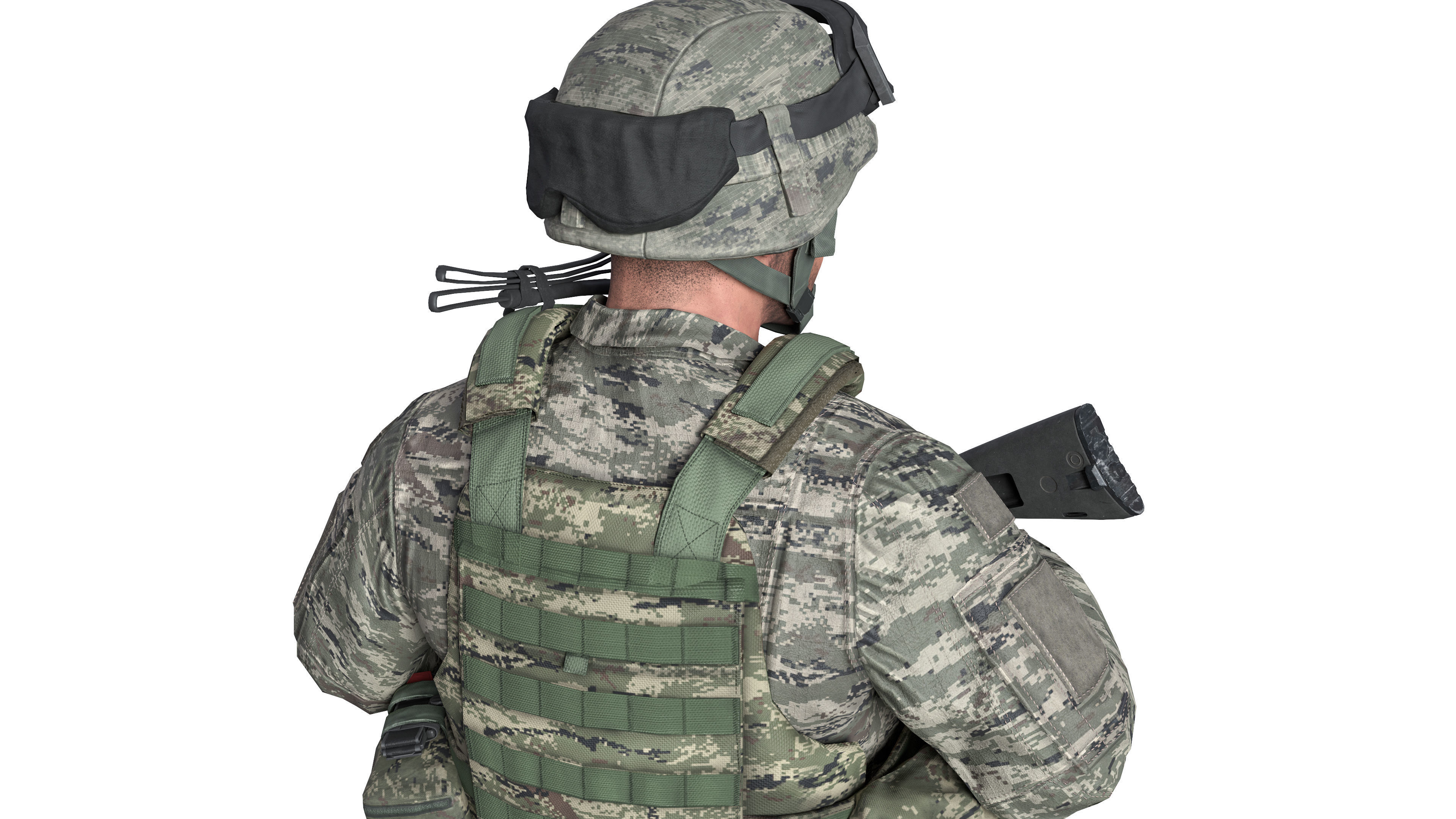 MILITARY Game Ready Croatian Soldier Character Low-poly 3D model_5