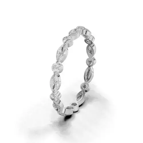 Women ring with round stones and marquis Band  16