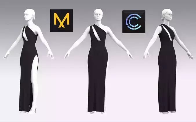 Dress Outfits MD CLO 3D ZPRJ ZPAC project files 3D model