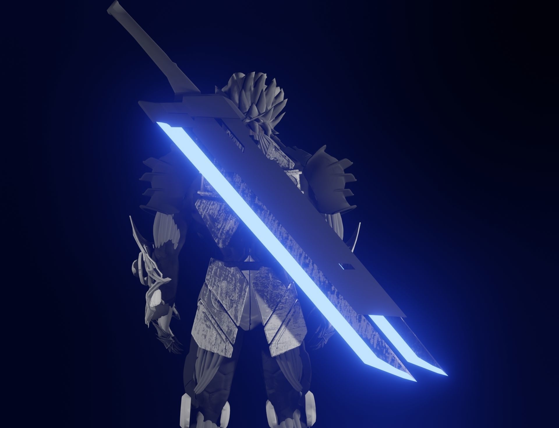 Kidama X man in armor with lights 3D model_3