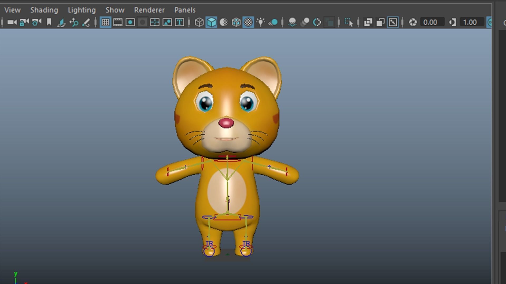 Cartoon Cat Animated Low-poly 3D model_11