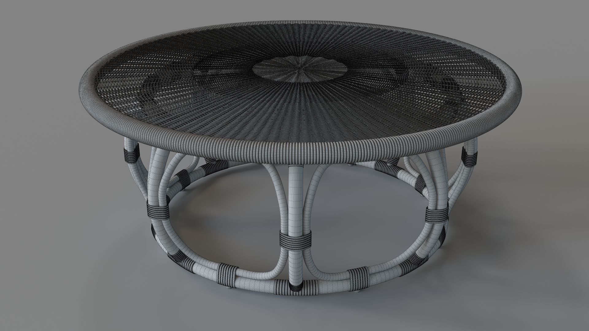 Anguilla Rattan Coffee Table 3D model_5