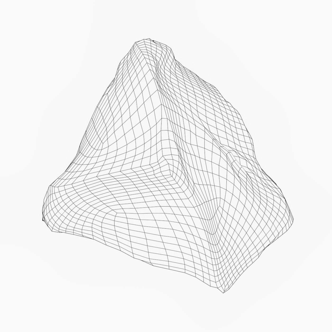 Snow Stone 03 Low-poly 3D model_4