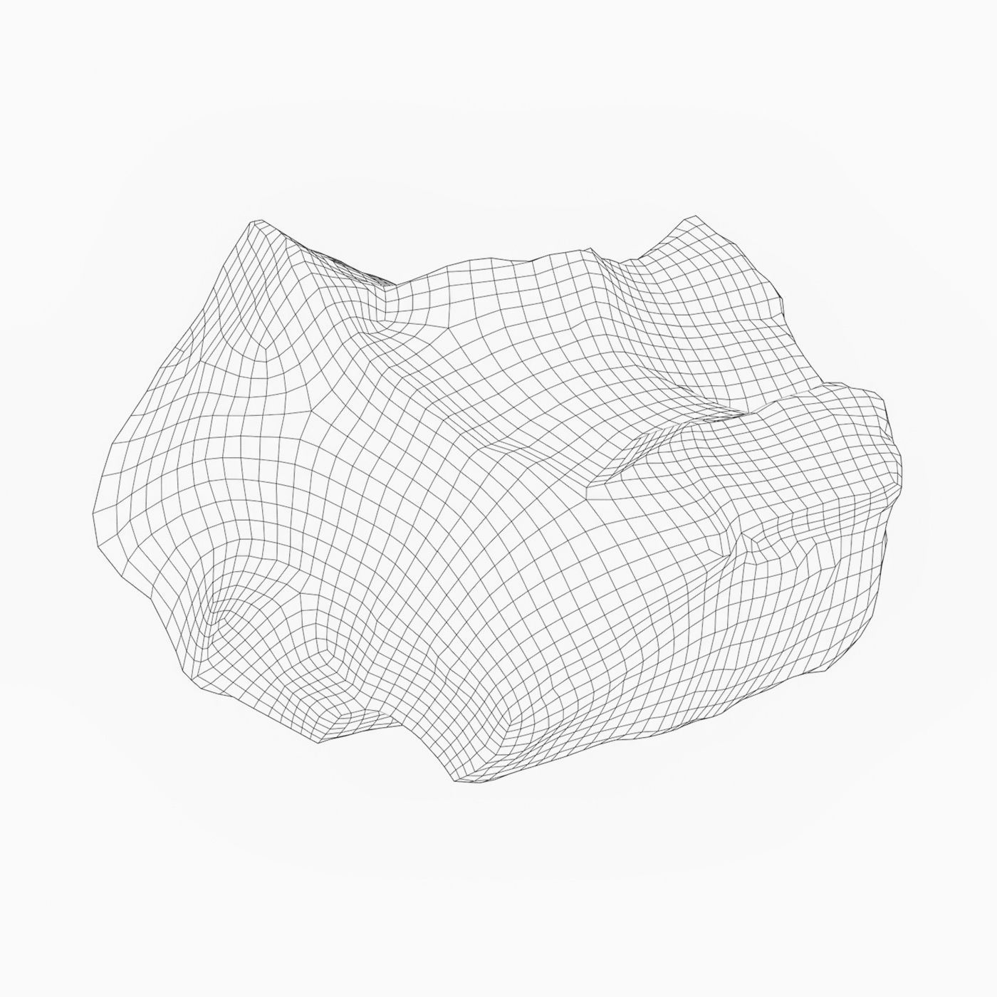 Snow Stone 05 Low-poly 3D model_4