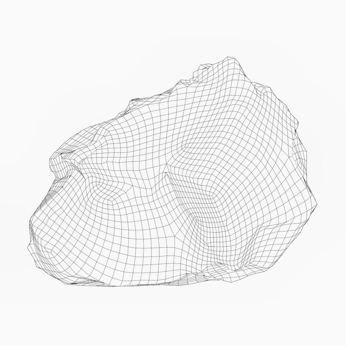 Snow Stone 07 Low-poly 3D model_4