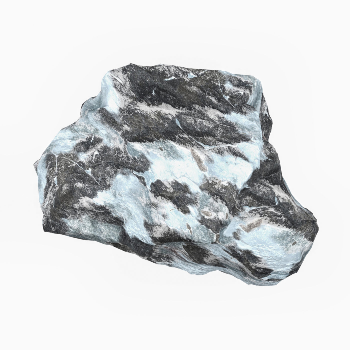 Snow Stone 07 Low-poly 3D model_3