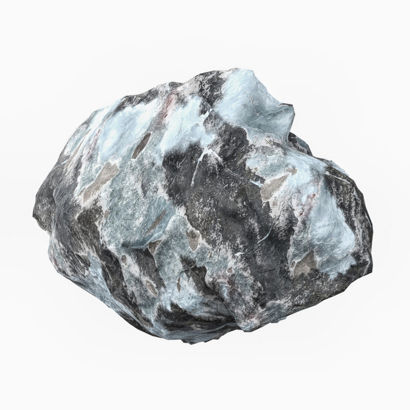 Snow Stone 07 Low-poly 3D model_1