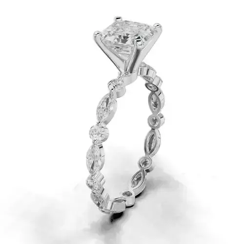 Women ring with round stones and marquis  18