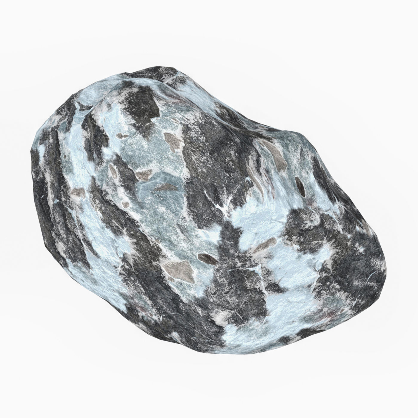 Snow Stone 08 Low-poly 3D model_3