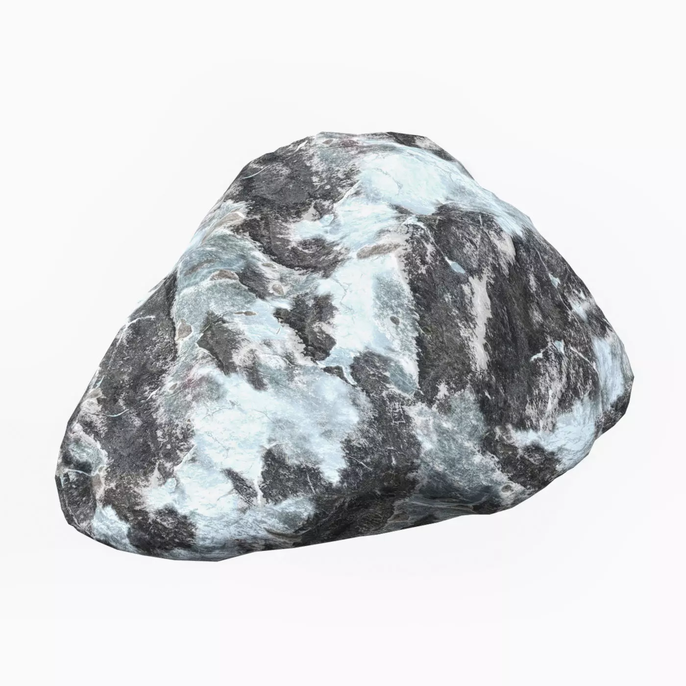 Snow Stone 08 Low-poly 3D model_0