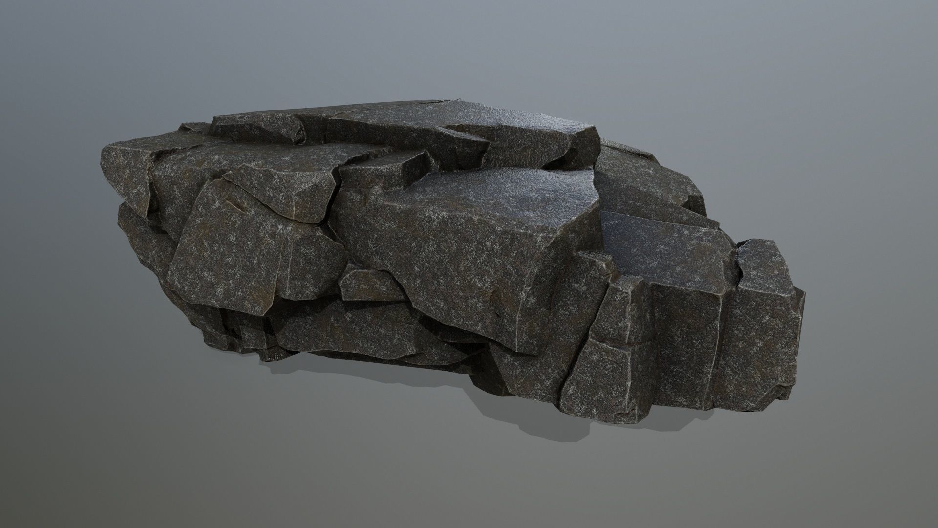 cliff rocks Low-poly 3D model_5