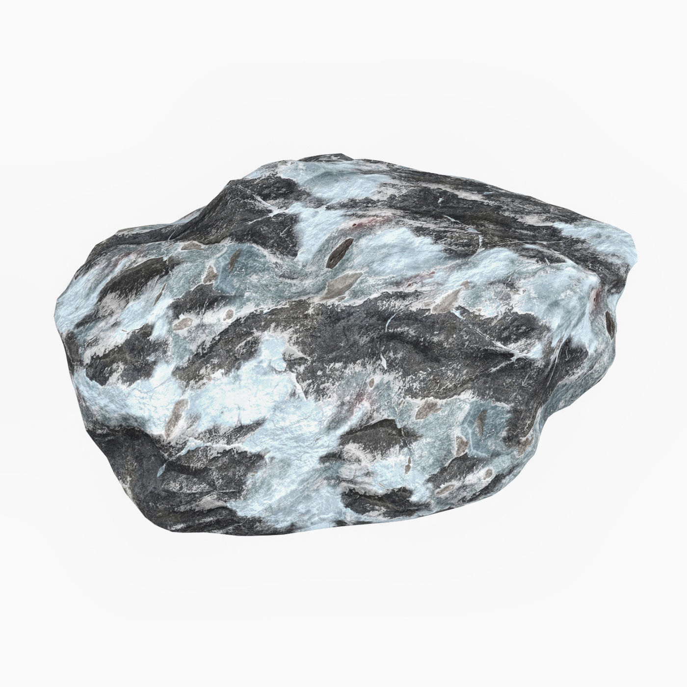 Snow Stone 09 Low-poly 3D model_3