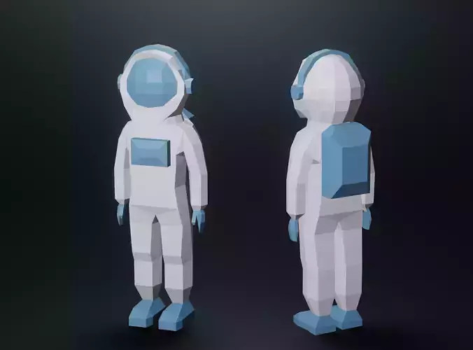 Low Poly Astronaut Cosmonaut 3D model Low-poly 3D model