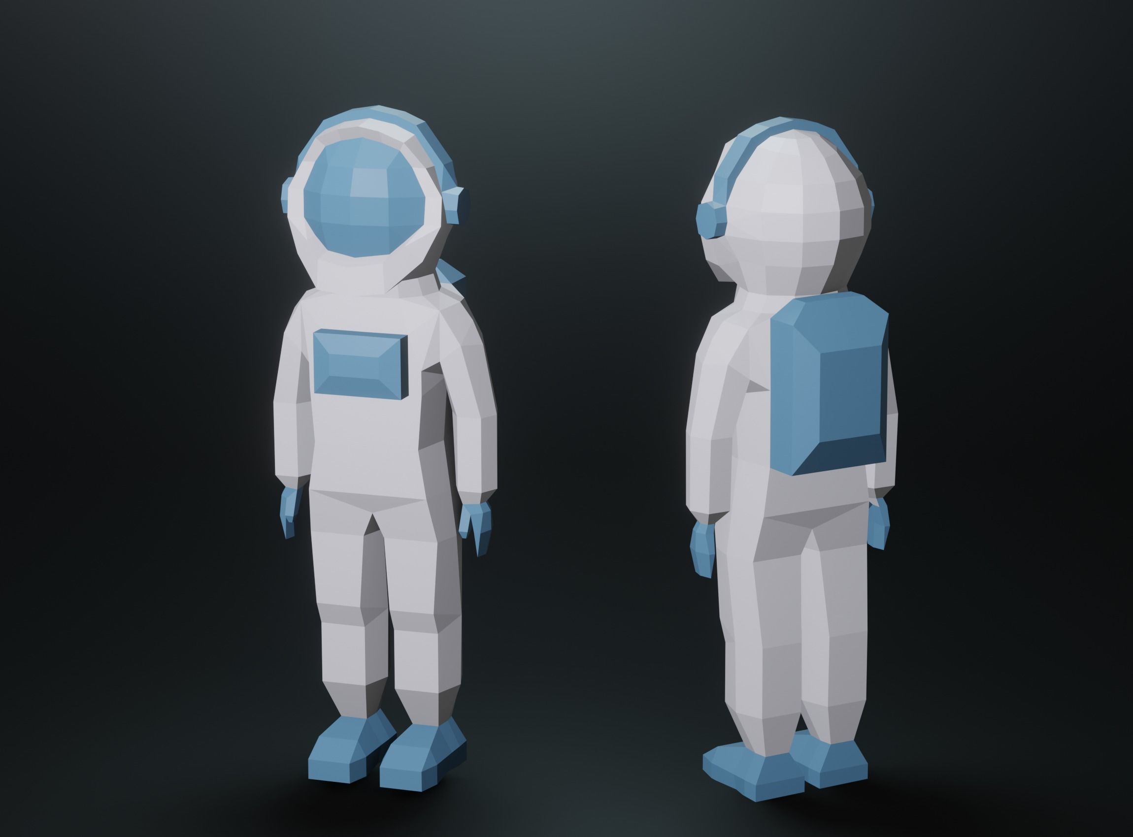 3D model Low Poly Astronaut Cosmonaut 3D model VR / AR / low-poly ...