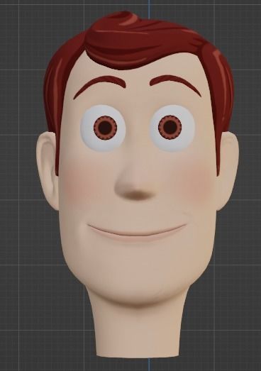 WOODY HEAD MOVIE ACCURATE TOY STORY 3D print model_1