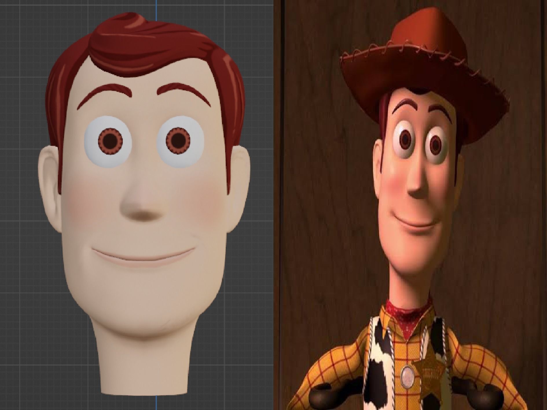 WOODY HEAD MOVIE ACCURATE TOY STORY 3D print model_2