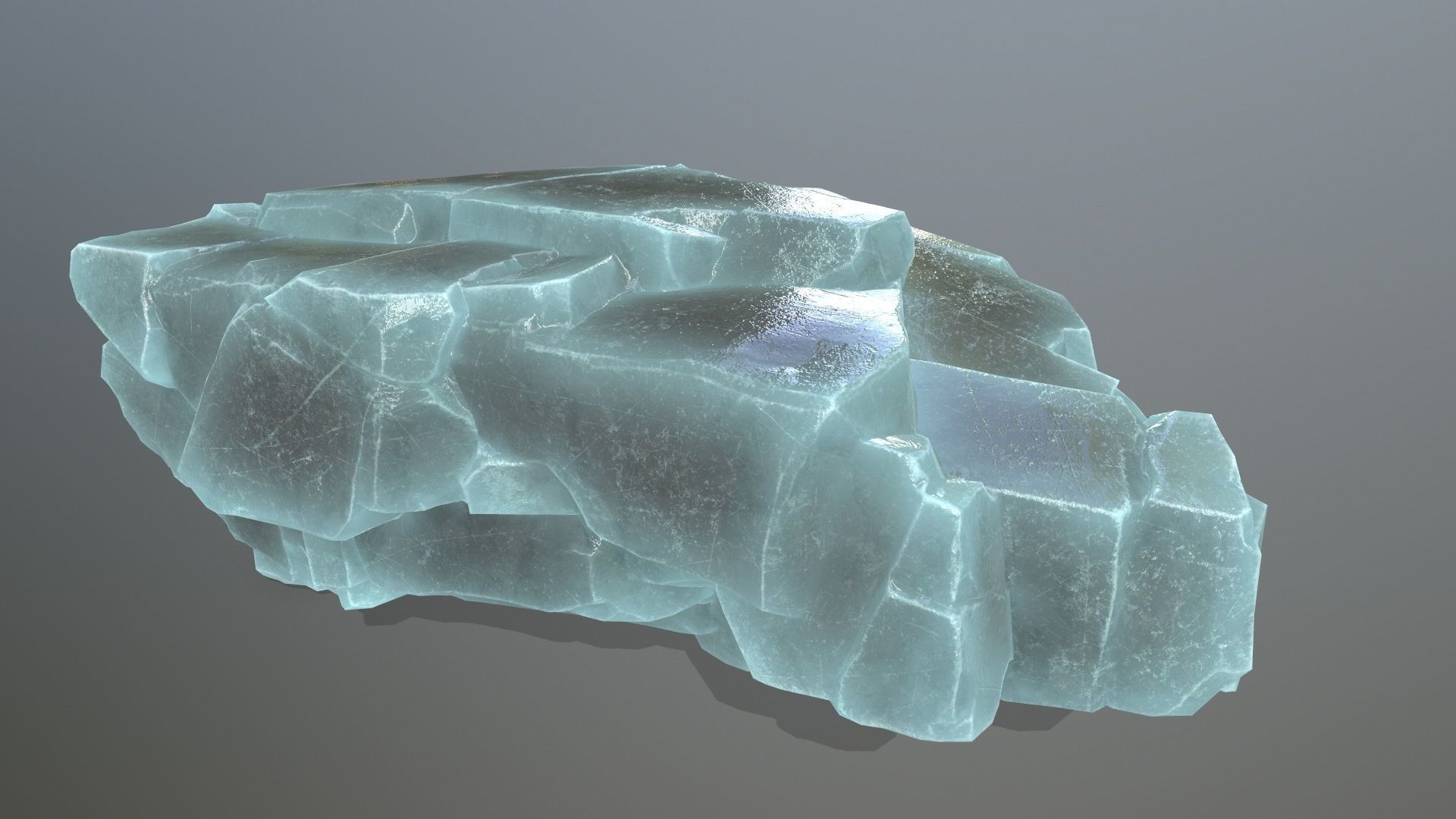 ice rocks Low-poly 3D model_5