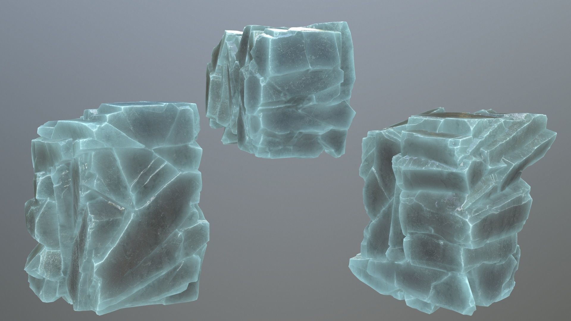 ice rocks Low-poly 3D model_16