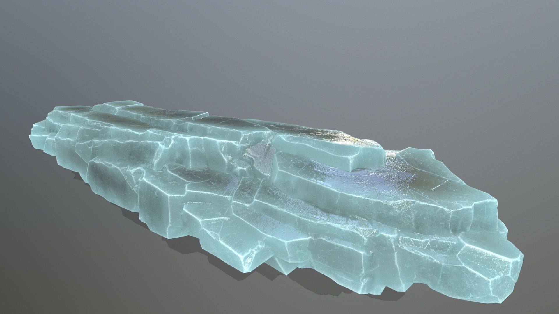 ice rocks Low-poly 3D model_3