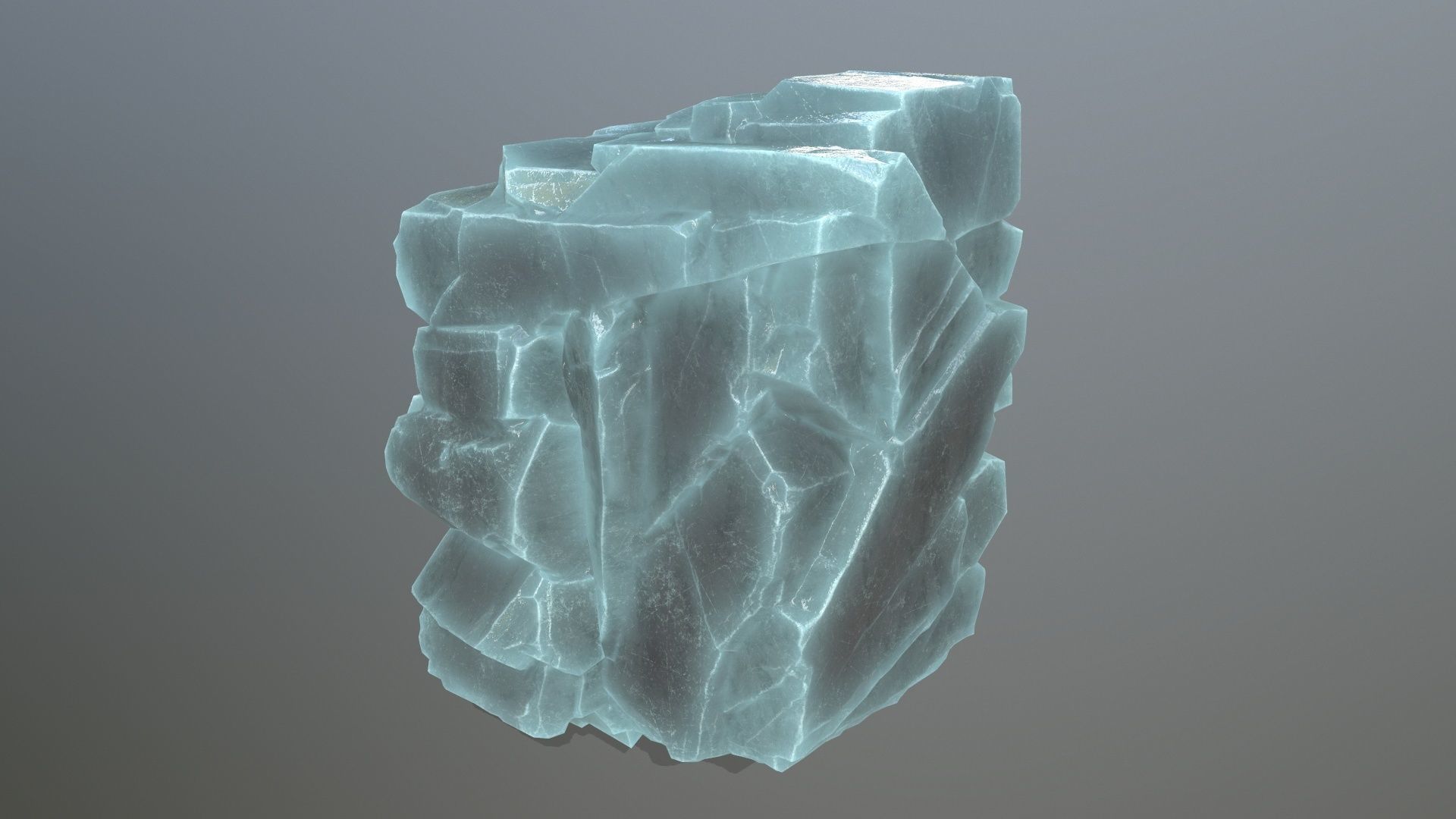 ice rocks Low-poly 3D model_8