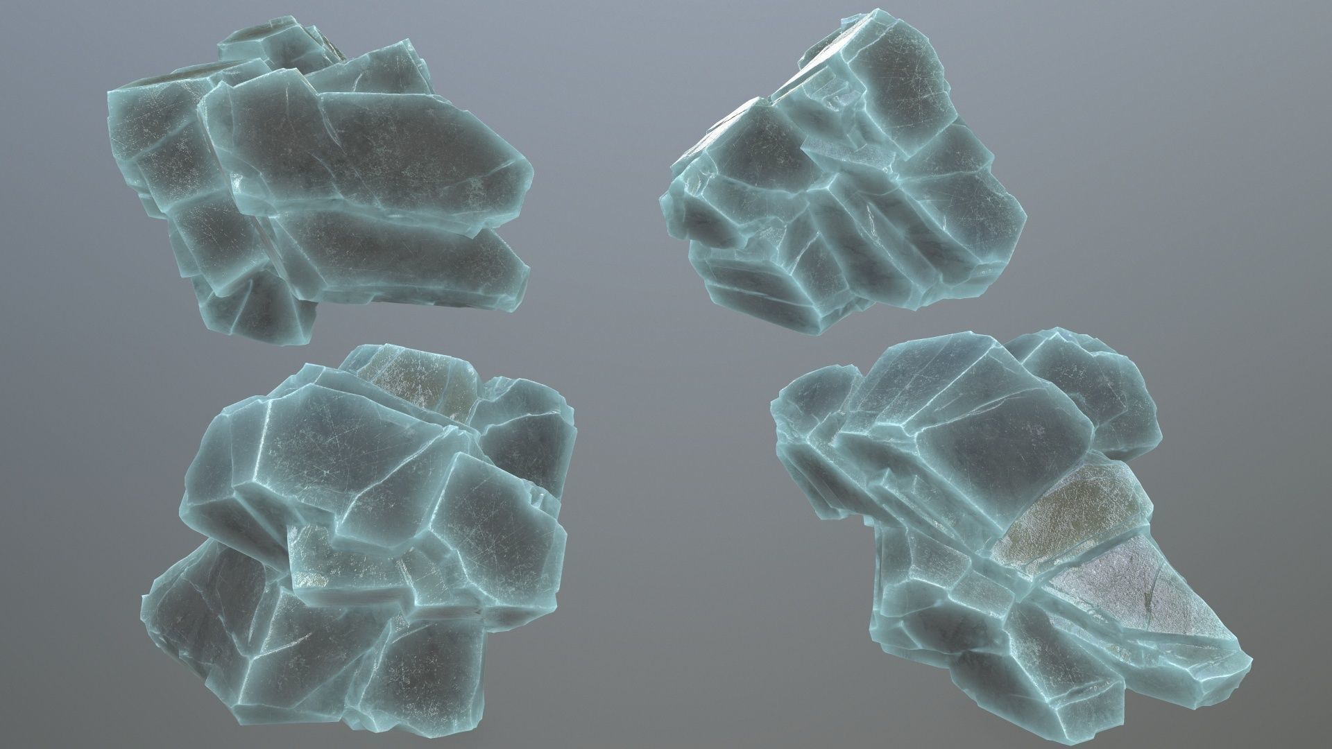 ice rocks Low-poly 3D model_13