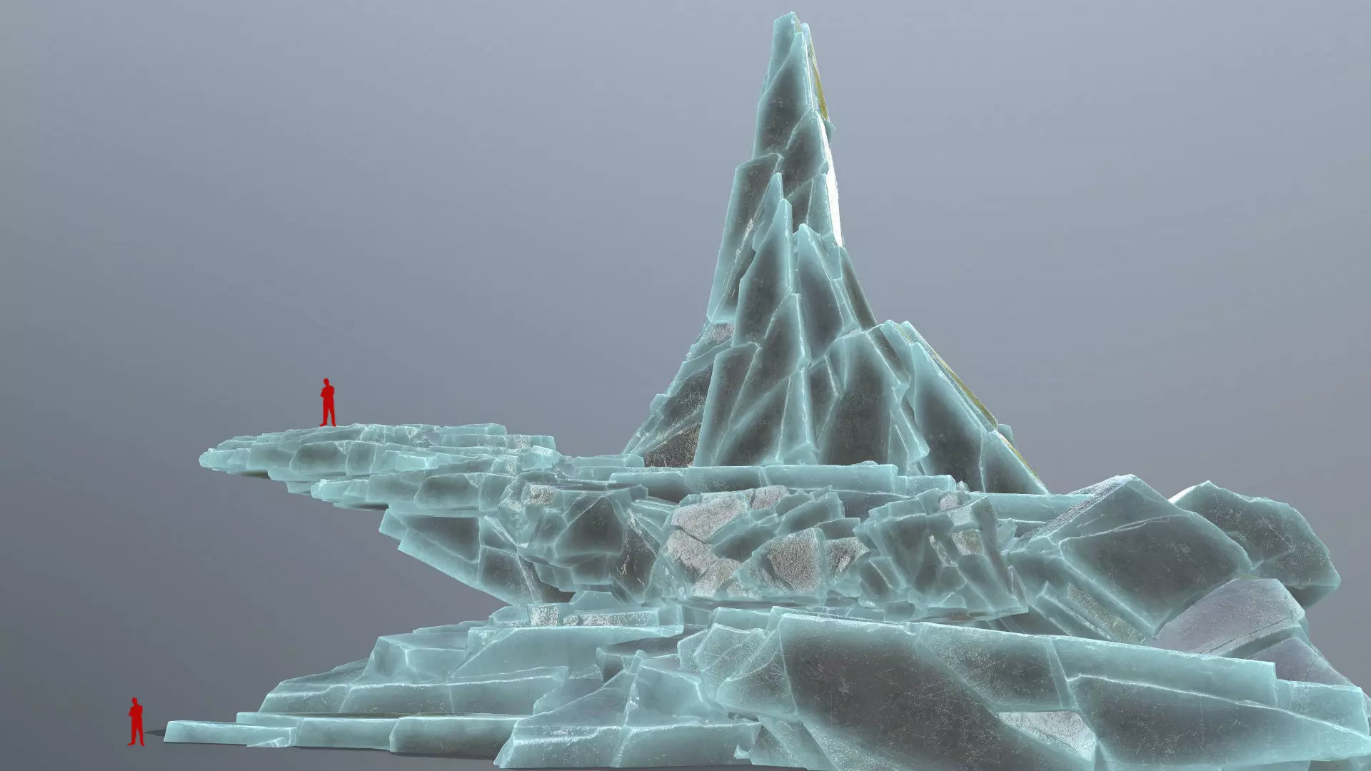 ice rocks Low-poly 3D model_0