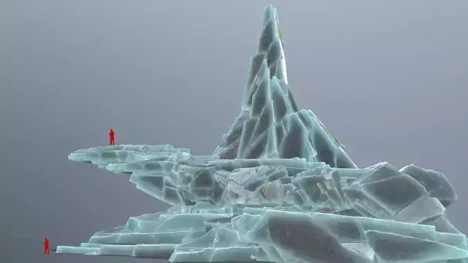 ice rocks Low-poly 3D model