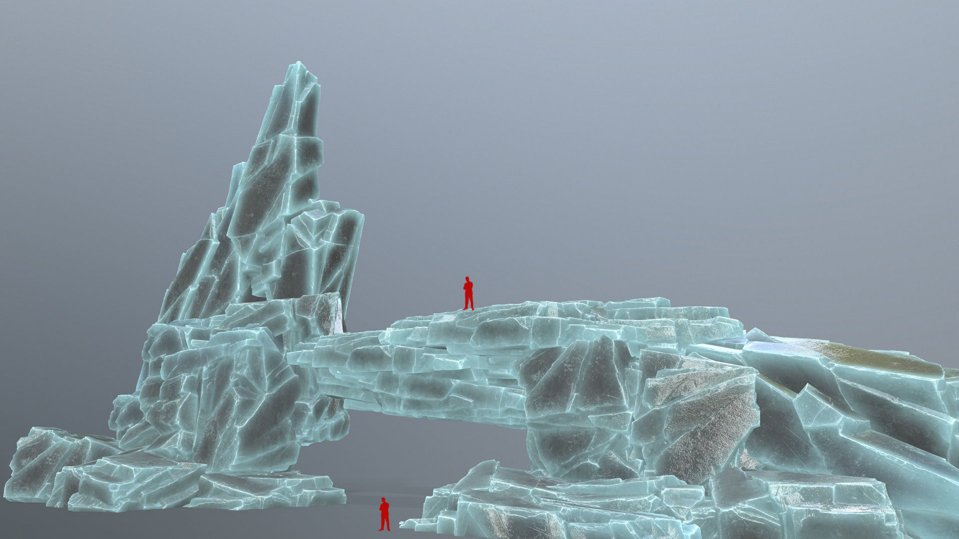 ice rocks Low-poly 3D model_1