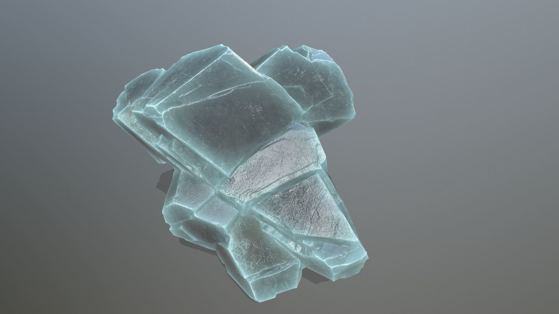 ice rocks Low-poly 3D model_7